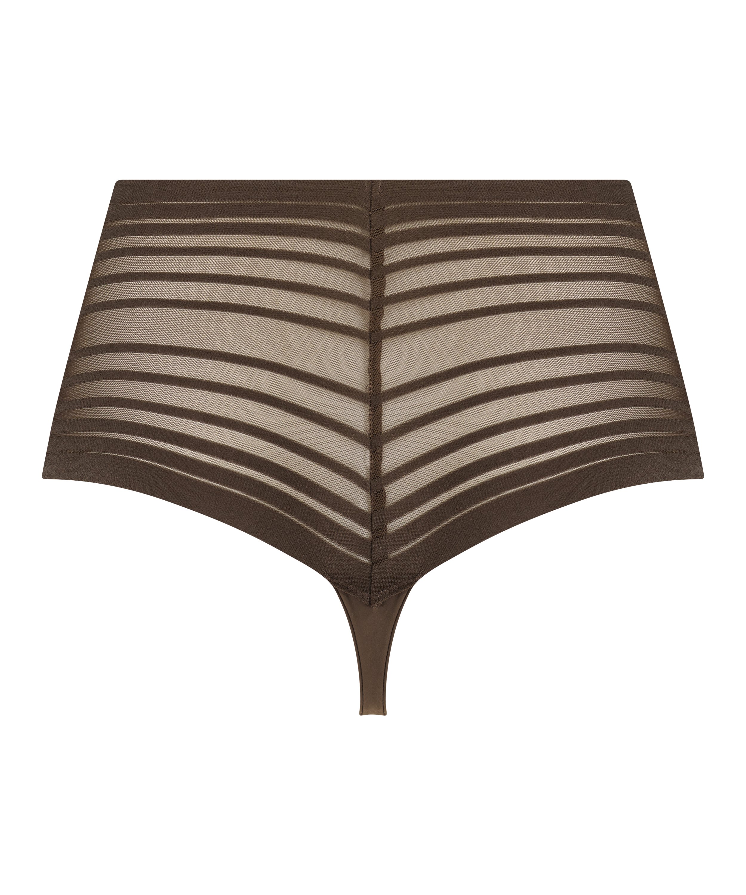 Invisible h&ouml;g stringtrosa, Brun, main