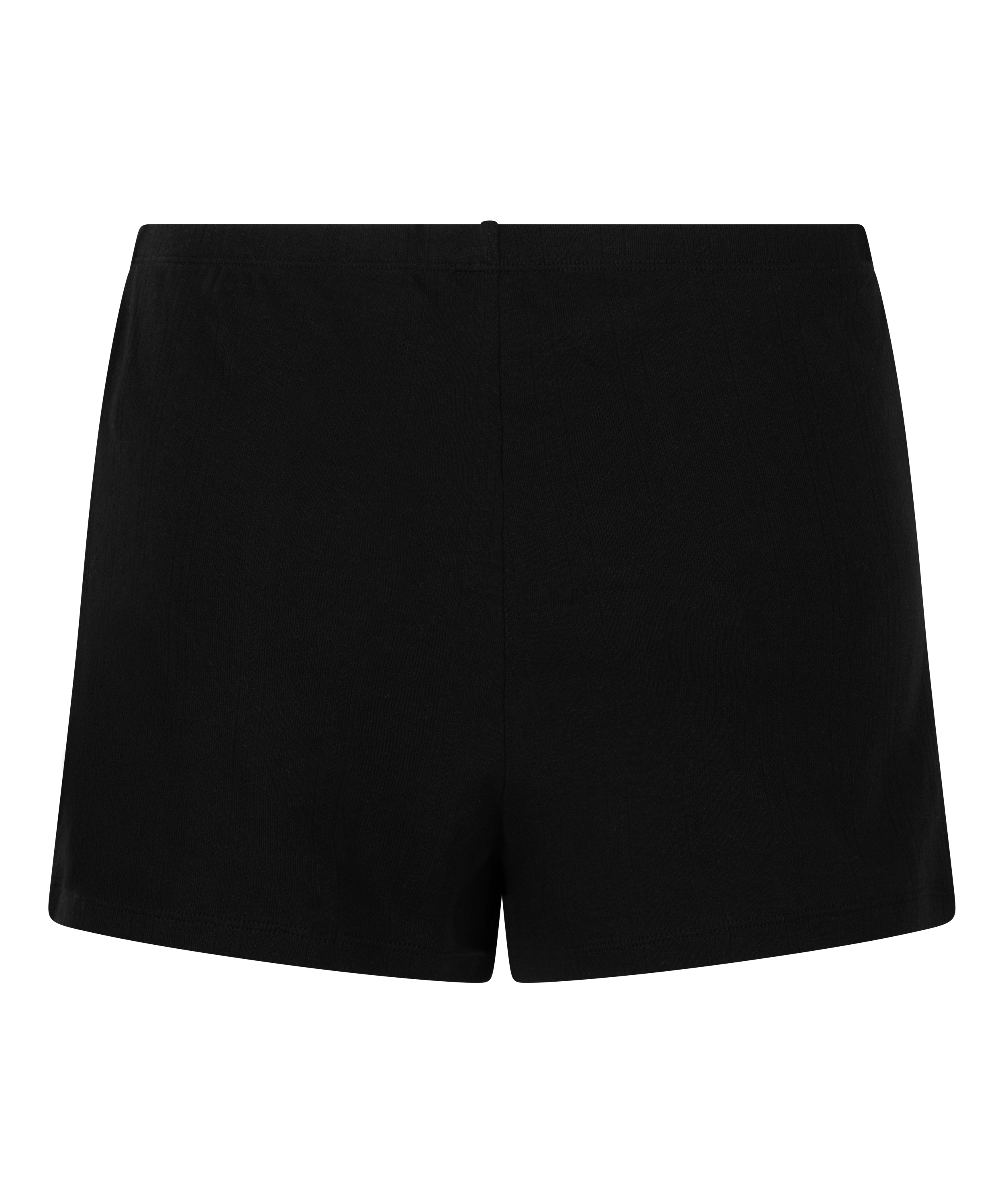 Pointelle-shorts, Svart, main