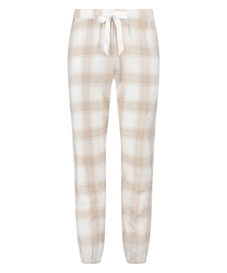 Pyjamasbyxori flanell, Beige
