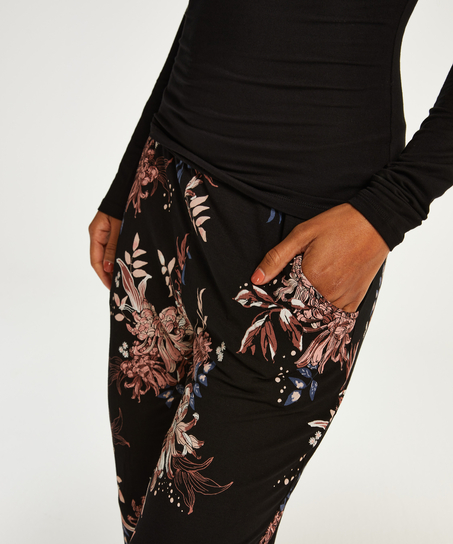 Dahlia långärmat pyjamasset, Svart