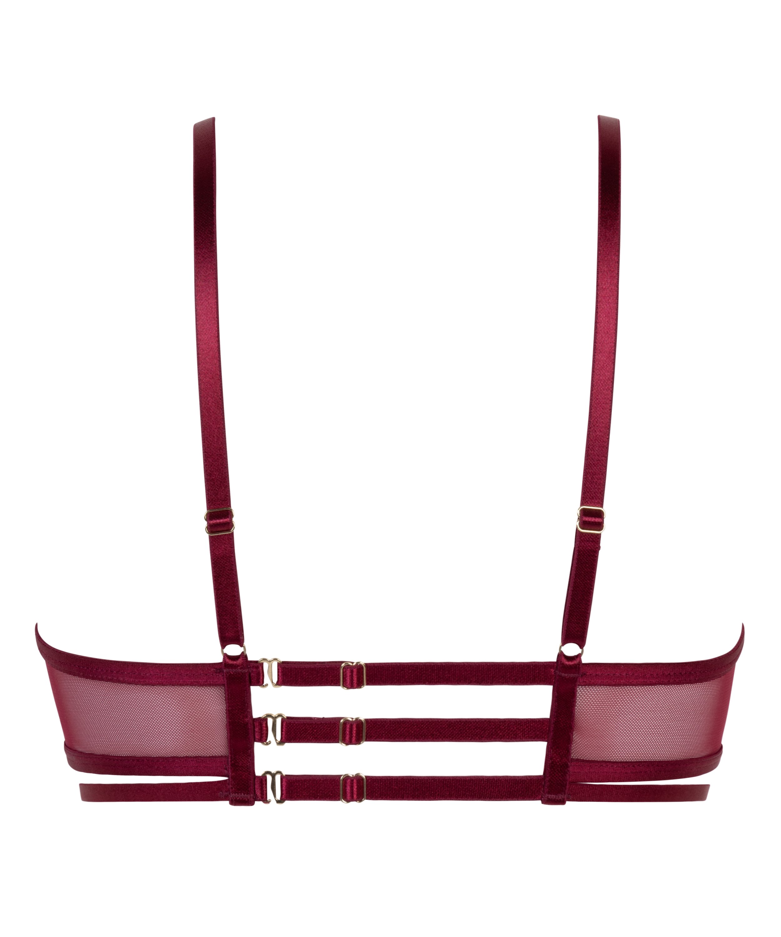 Icke-formpressad longline bygel-bh Scarlett, Röd, main