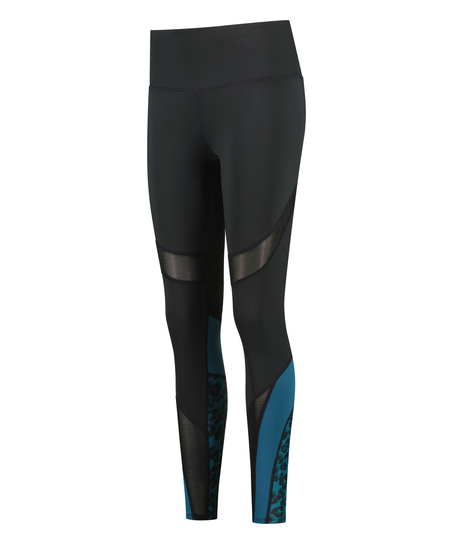 HKMX träningsleggings med hög midja Slash, Blå