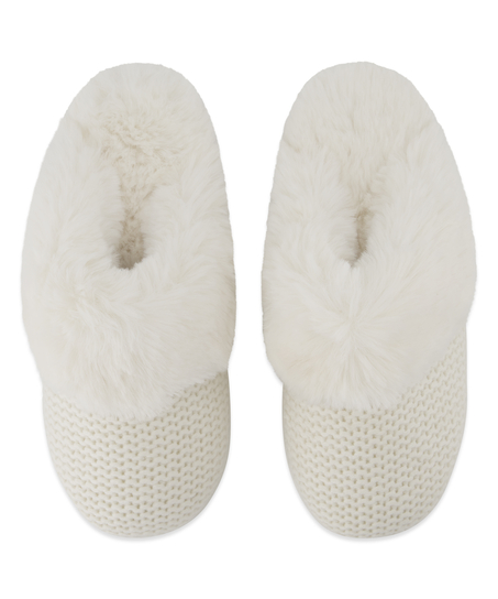 Teddy Mule Slipper, Vit