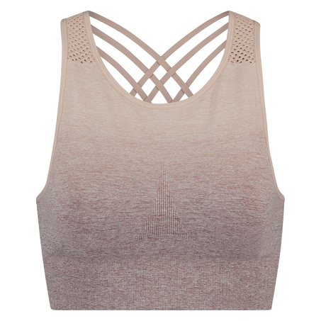 HKMX sport-bh med h&ouml;g hals, niv&aring; 2, ombre, Rosa