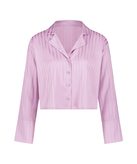 L&aring;ng&auml;rmad jacka i satin, Lila