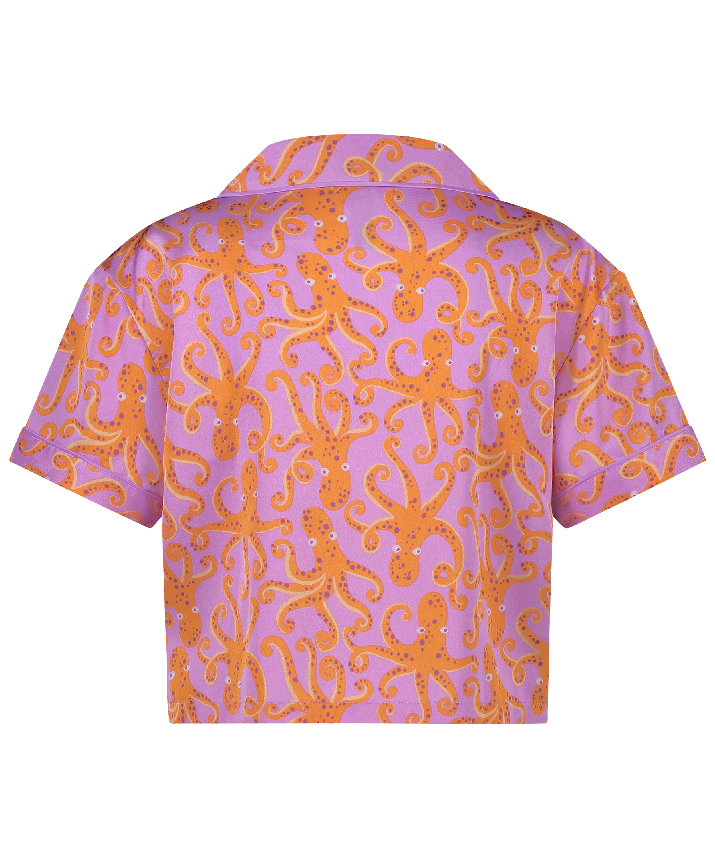 Kortärmad jacka i Satin, Lila, main