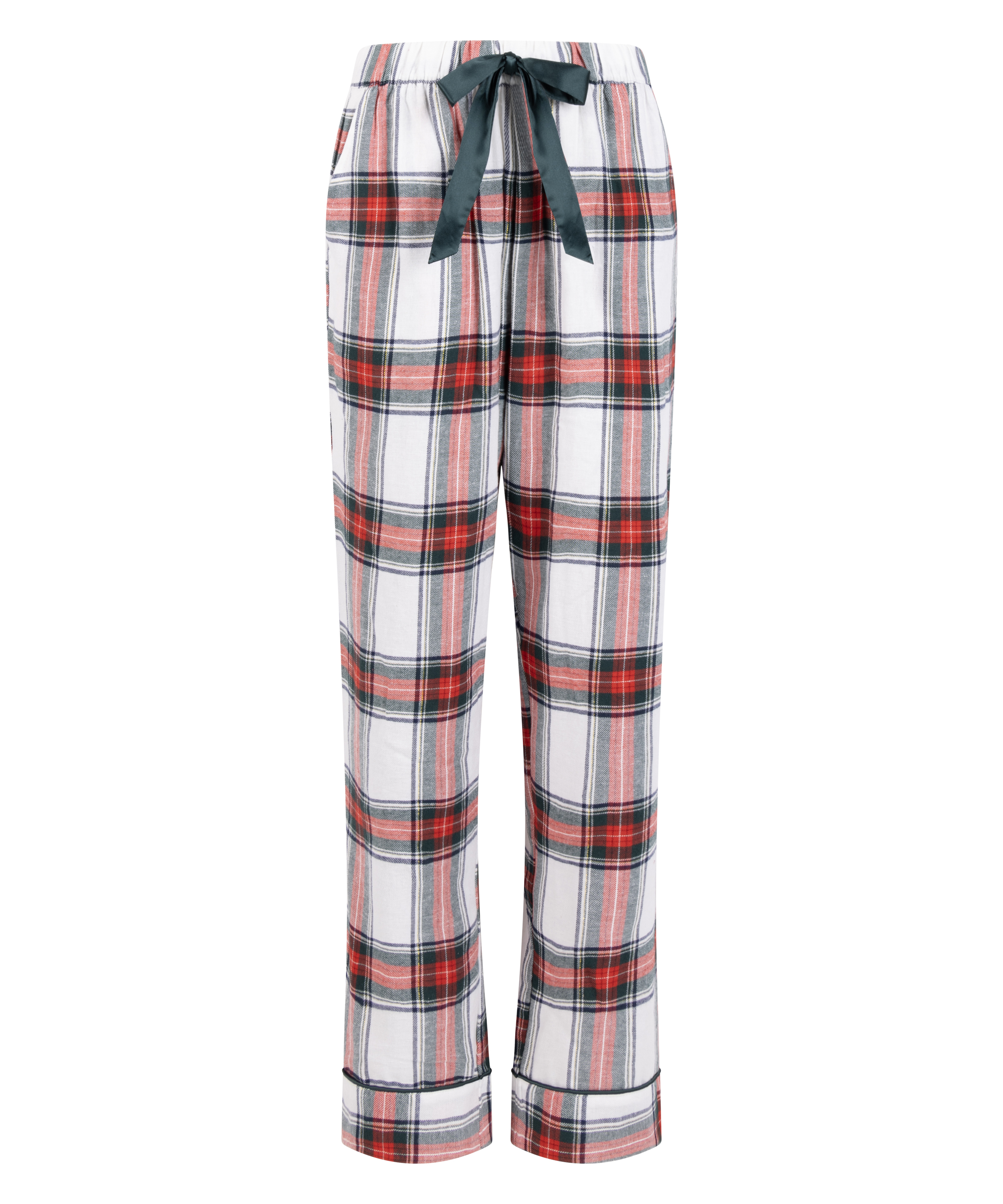 Pyjamasbyxori flanell, Vit, main