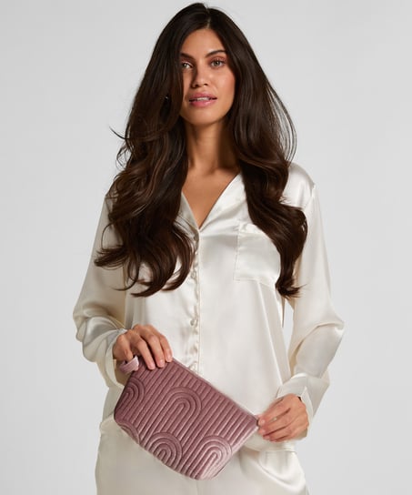 Sminkv&auml;ska i velour, liten, Lila