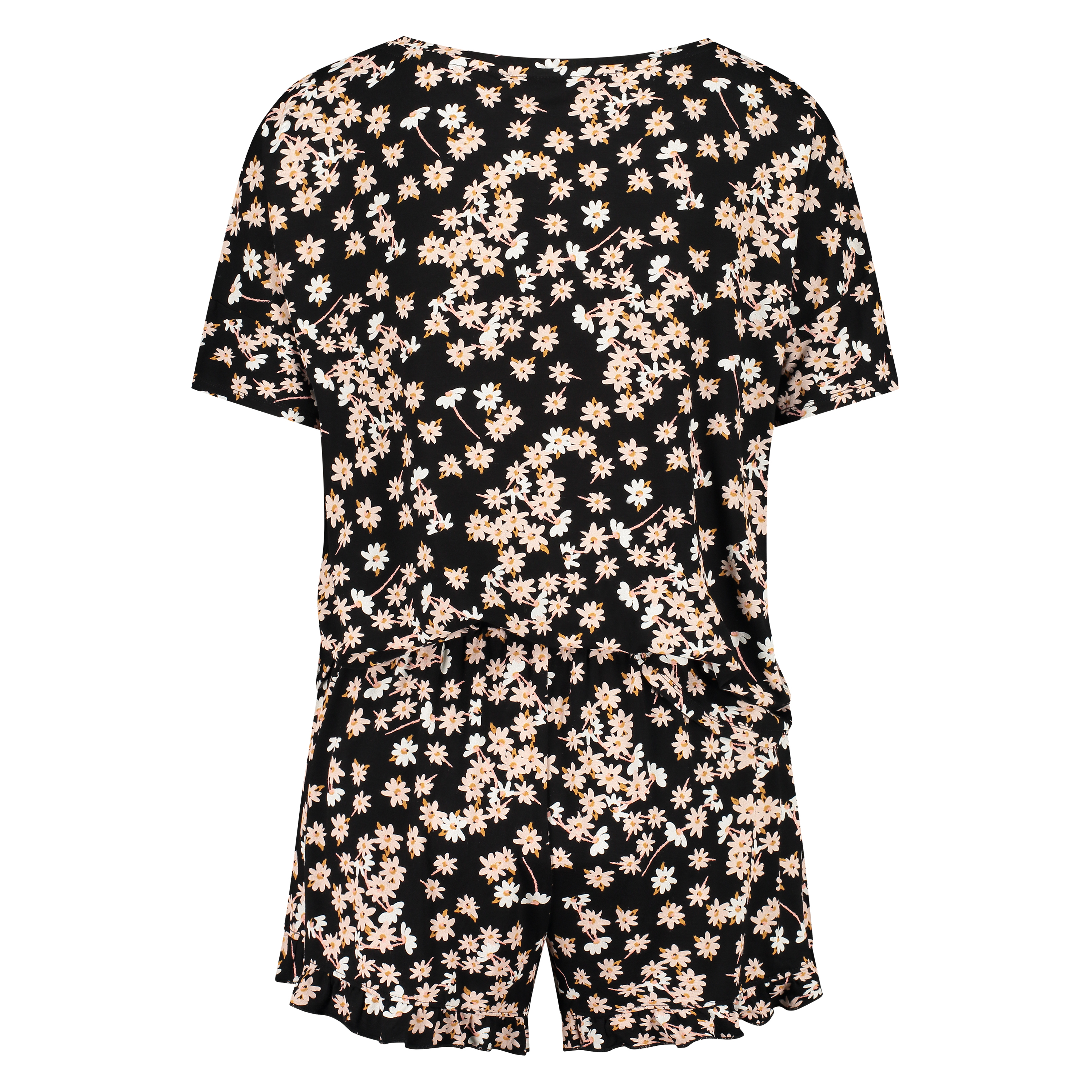 Kort pyjamas-set, Svart, main