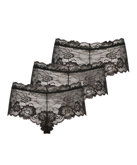 3-pack Valentina boxertrosa, Svart