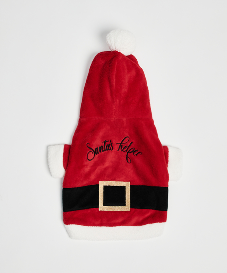 Onsie i fleece för hundar, Röd