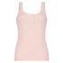 Singlet top cami rib lace, Rosa