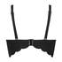 Scallop formpressad bikinitopp med bygel, Svart