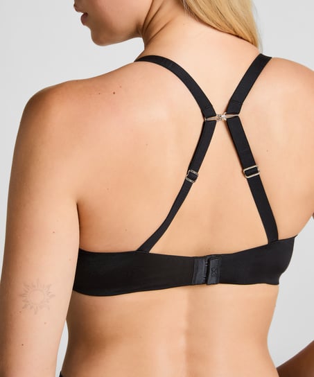 Icke-formpressad bygel-bh Smooth, Svart