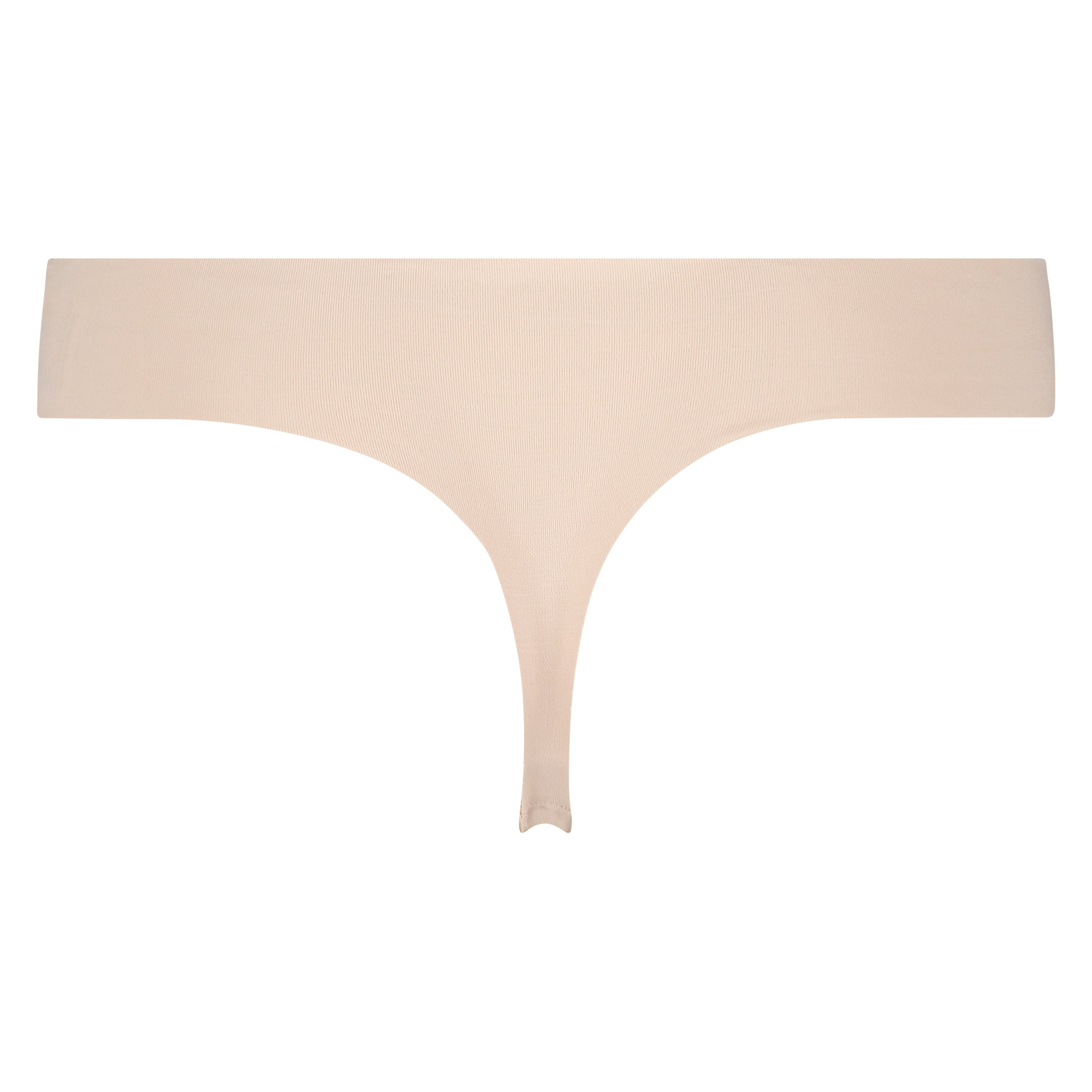 Osynlig stringtrosa i bomull, Beige, main