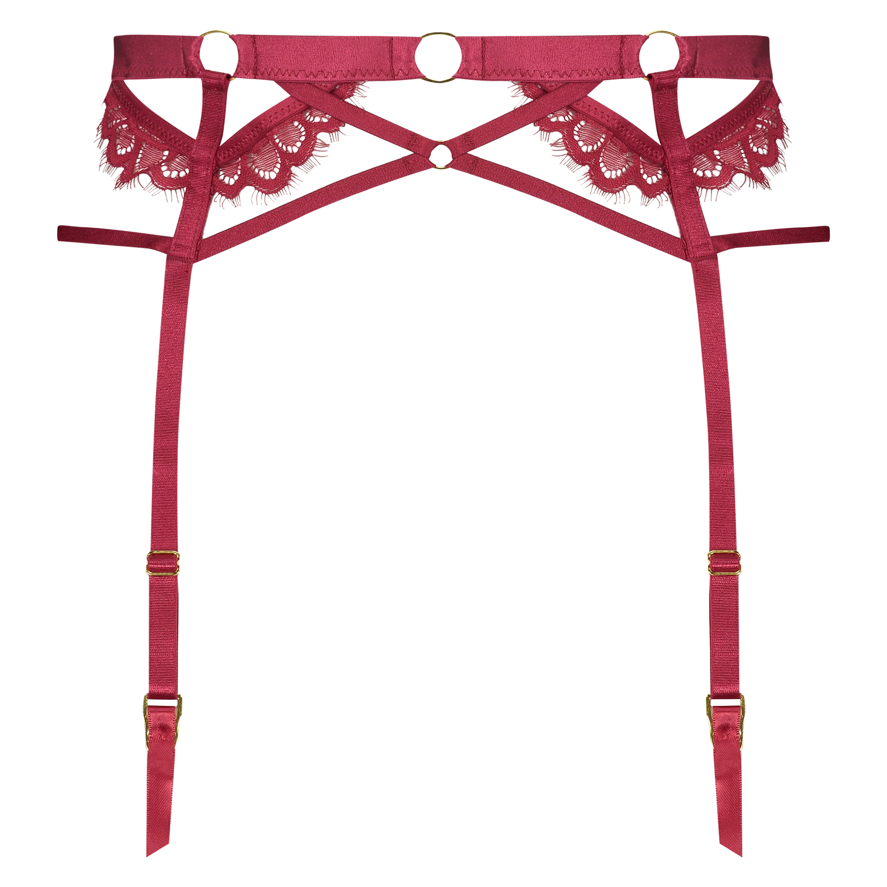 Private Strumpeband Jacky, Röd, main