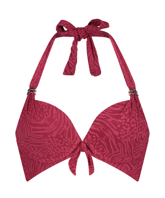 Formpressad bikiniöverdel med bygel och push-up Kai, röd