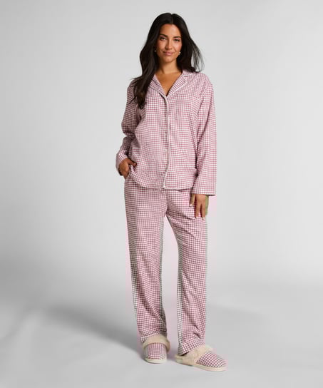 Pyjamastopp Flanel Essentials, Lila