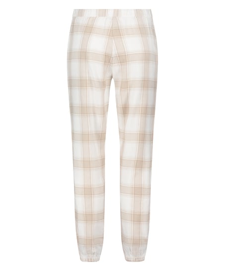 Pyjamasbyxori flanell, Beige