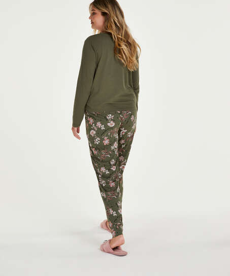 L&aring;ng&auml;rmad top Jersey Knot, gr&ouml;n