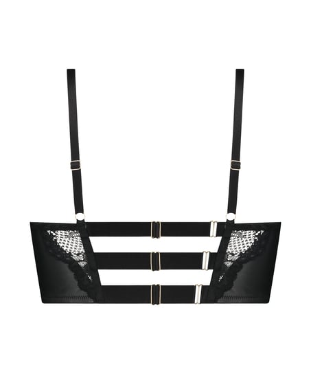 Formpressad push-up-longline-bh med bygel Talia, Svart