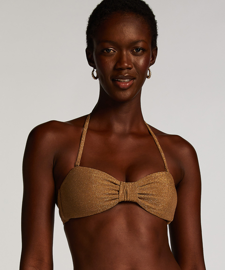 Bandåbikiniöverdel Goldie Shimmer, Gul