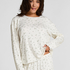 Pyjama Top Loose Pointelle, Vit