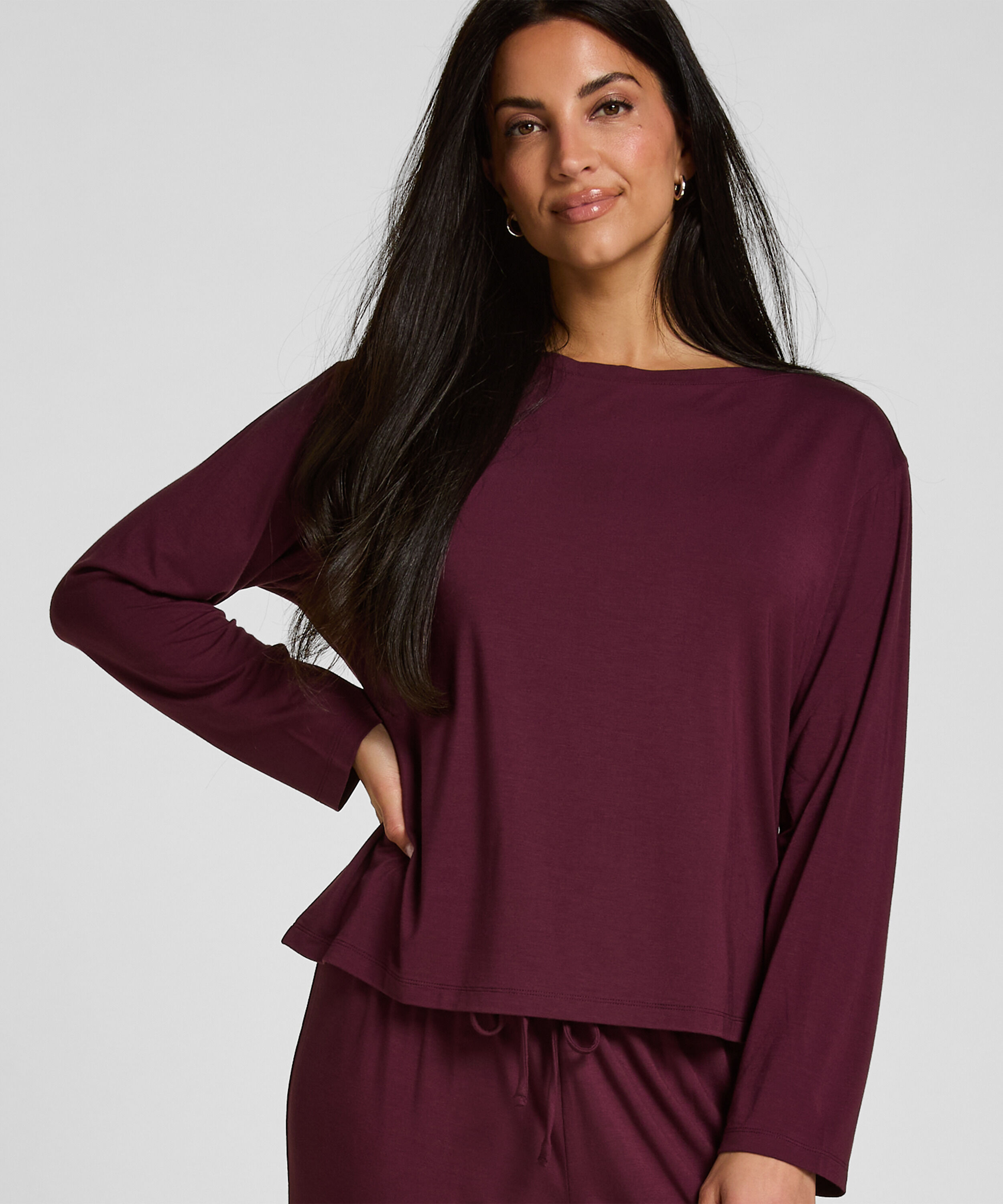 Pyjamaströja Långärmad Jersey, Lila Pyjamaströja Långärmad Jersey, Lila
