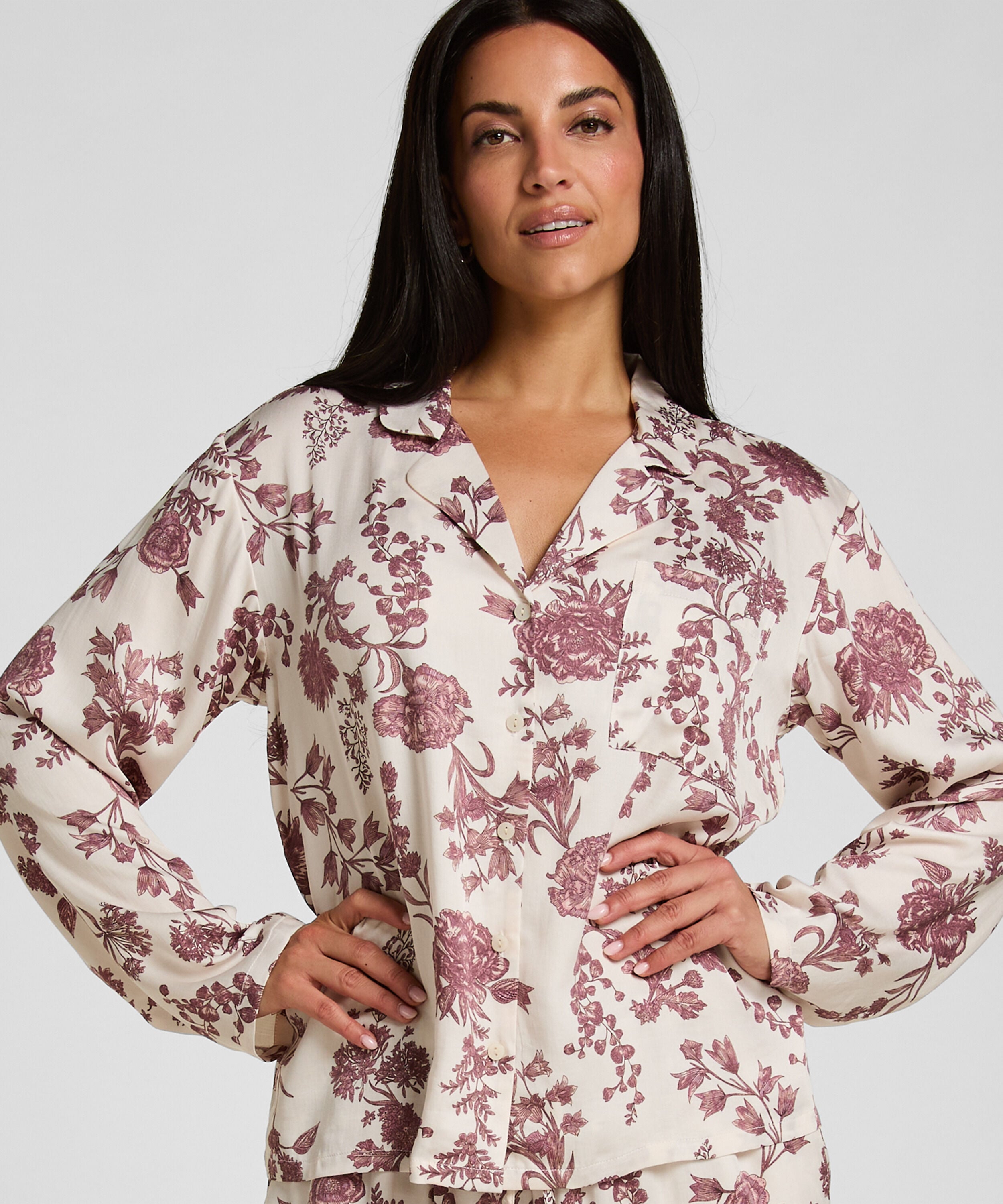 Pyjamasjacka Woven Print