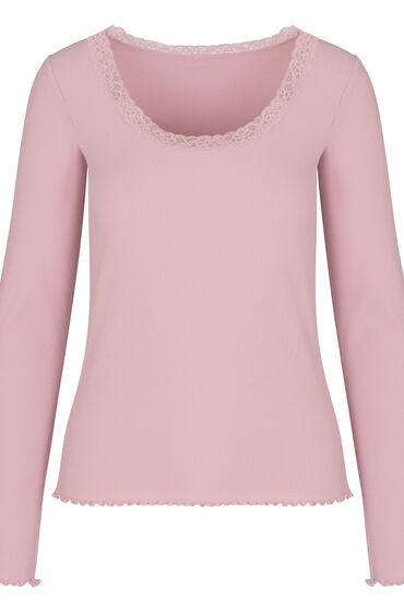 Hunkemöller Jersey Topp med Spets dam – bild 3
