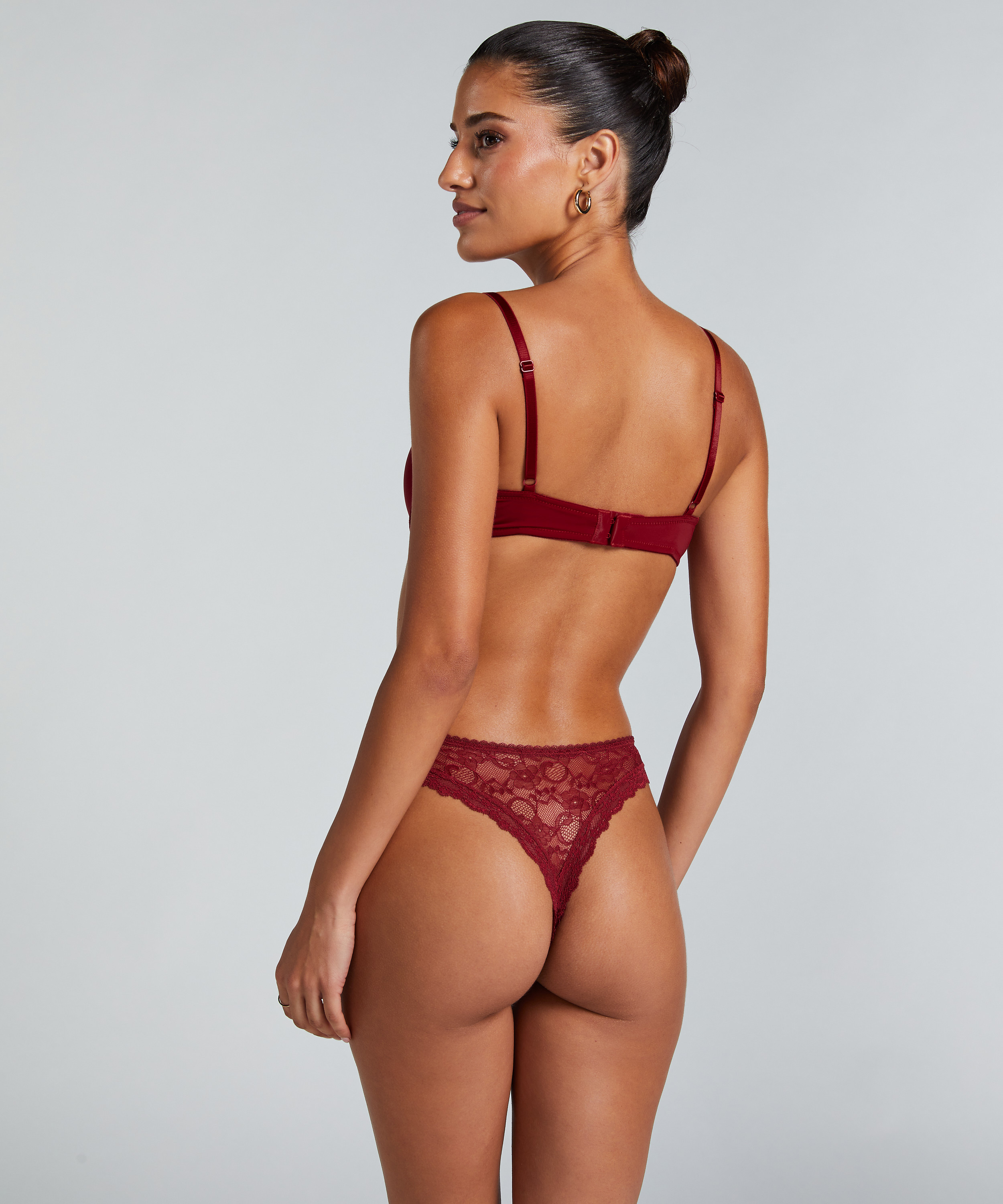Riley högt skuren minibrazilian-trosa, röd, main