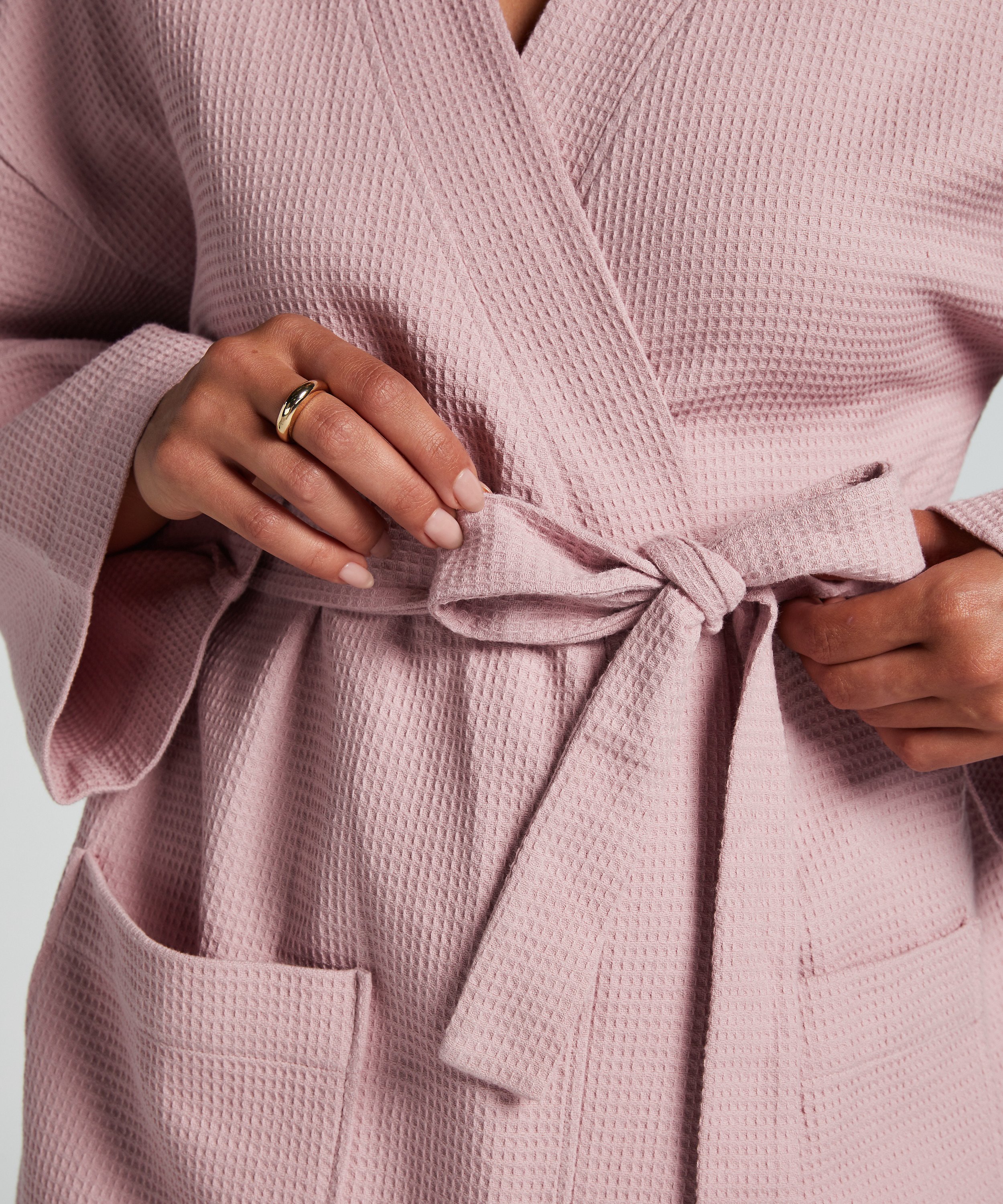 Morgonrock Waffle, Lila, main