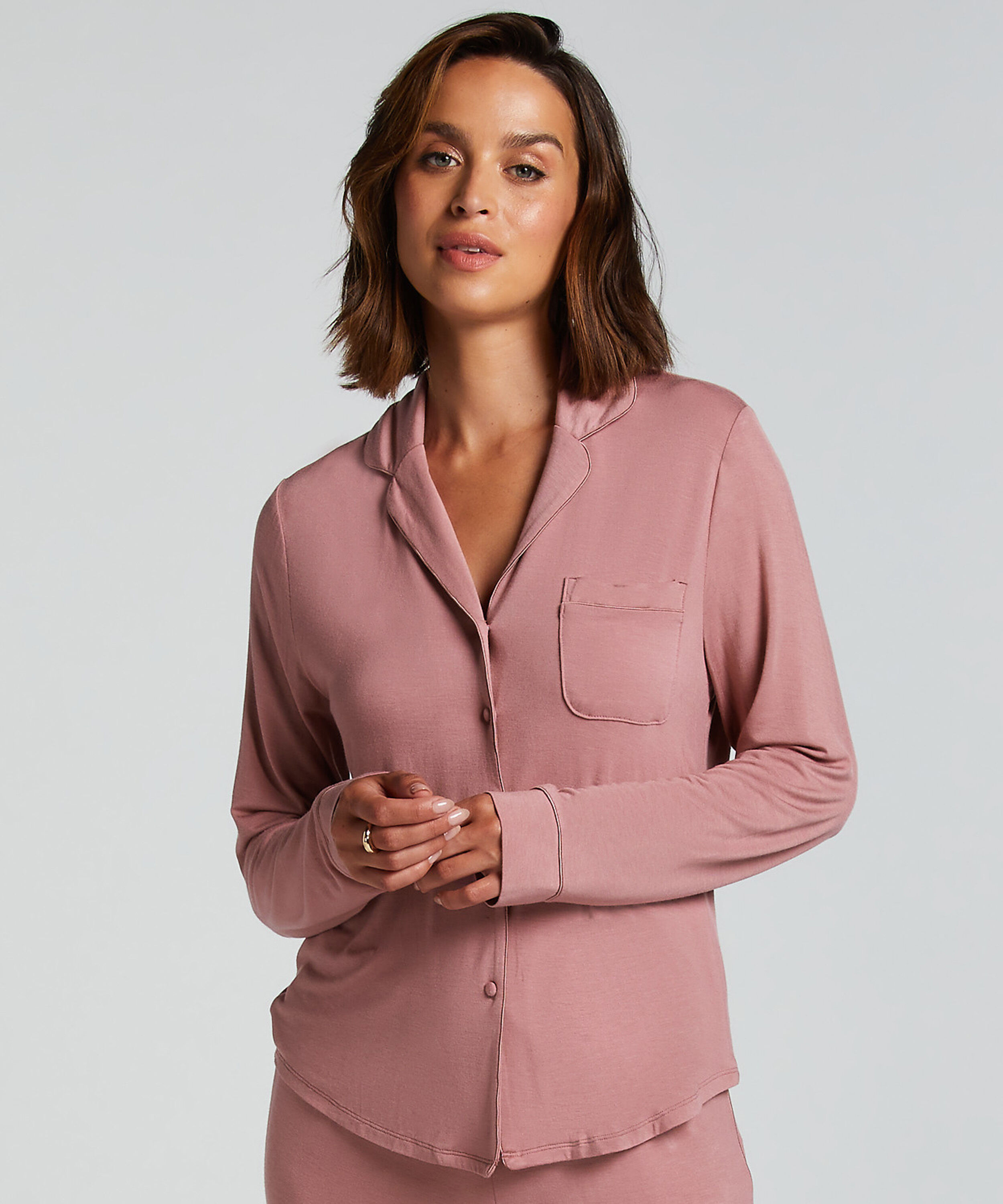Långärmad jerseyjacka Essential, Rosa