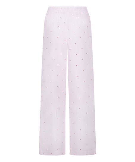 Byxa bomull randig hjärtan, Vit