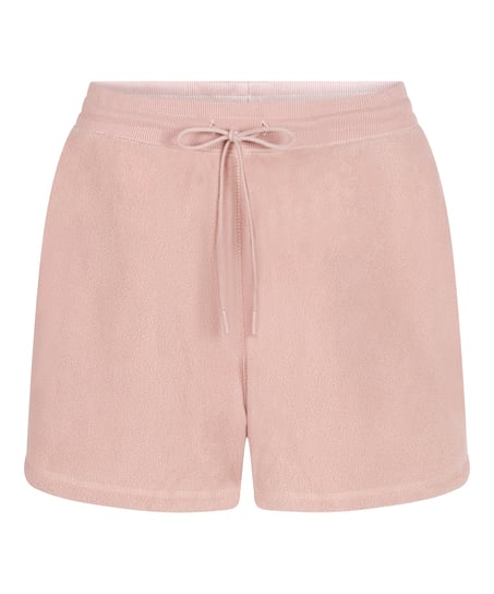 Sportiga fleece-shorts, Rosa
