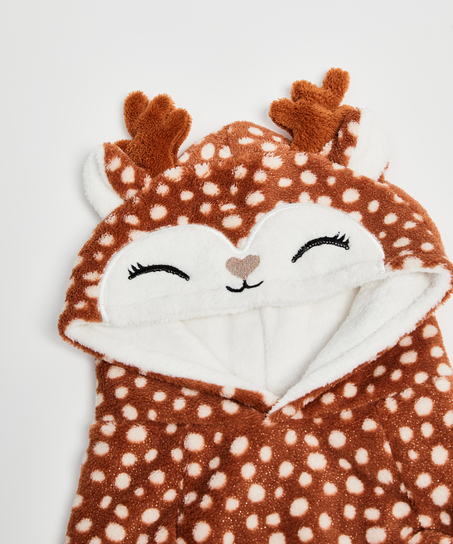 Onsie i fleece f&ouml;r hundar, Brun