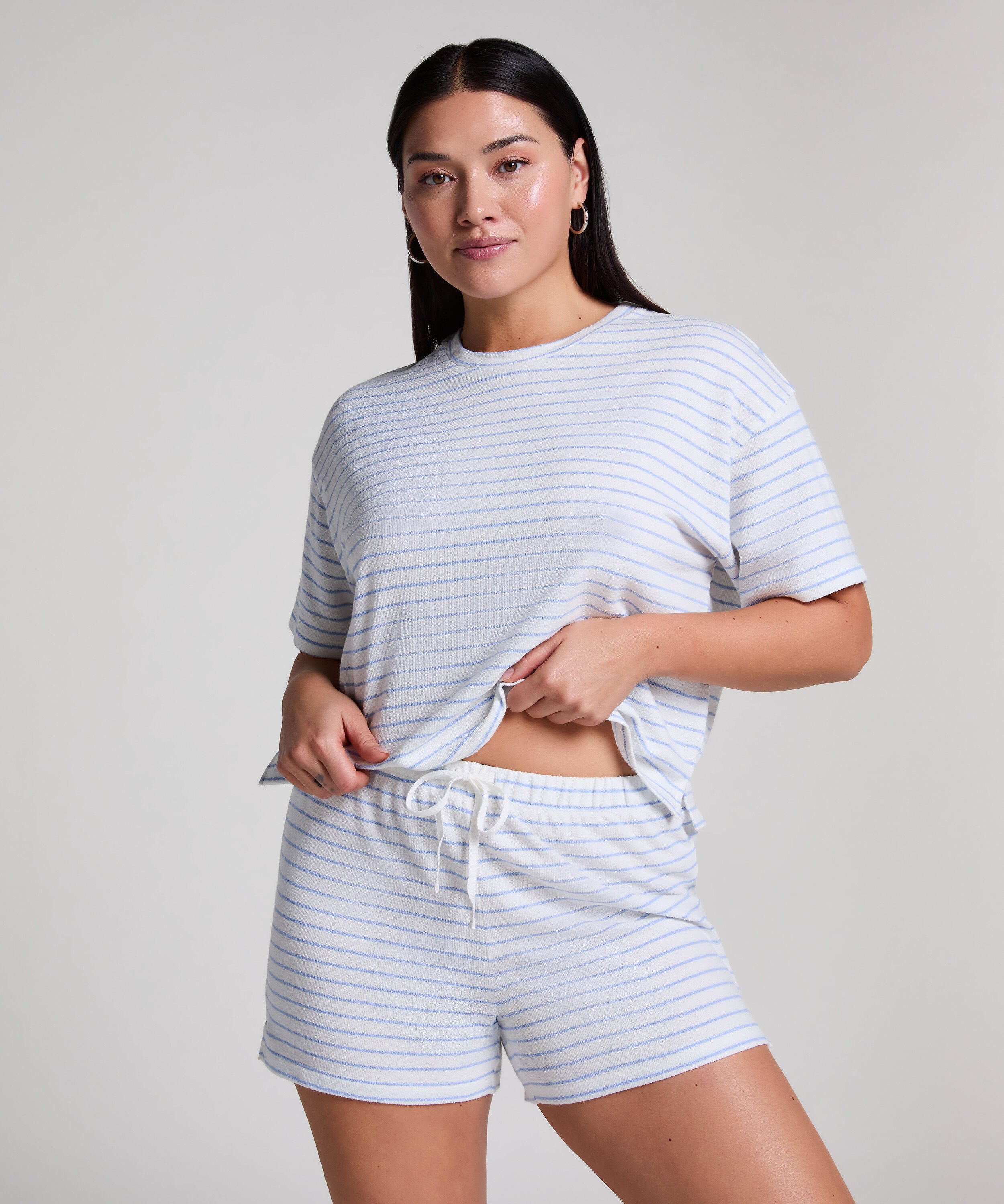 Bomullsshorts, Blå