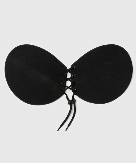 Självhäftande push-up-bh, Svart