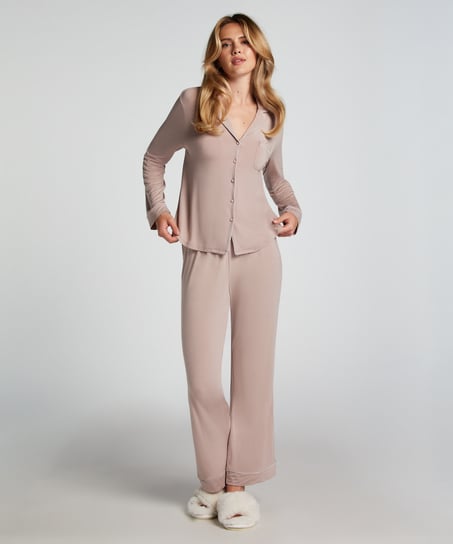 L&aring;ng&auml;rmad jerseyjacka Essential, Beige