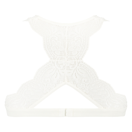 Halter-racerback bralette, Vit