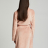Badrock i fleece med dragkedja, Rosa