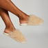Tofflor Fake Fur, Beige