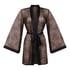 Kimono i leopard-mesh, Svart