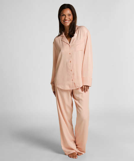 Långärmad jacka i satin Ayla, Rosa