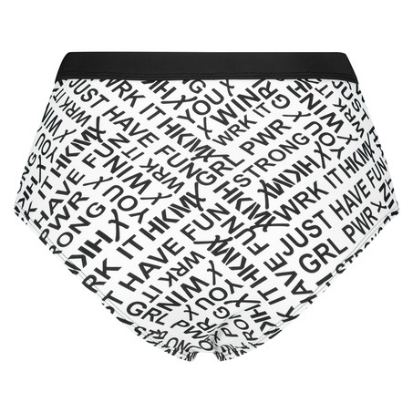 Haze dj&auml;rvt skuren bikiniunderdel med h&ouml;g midja, Vit