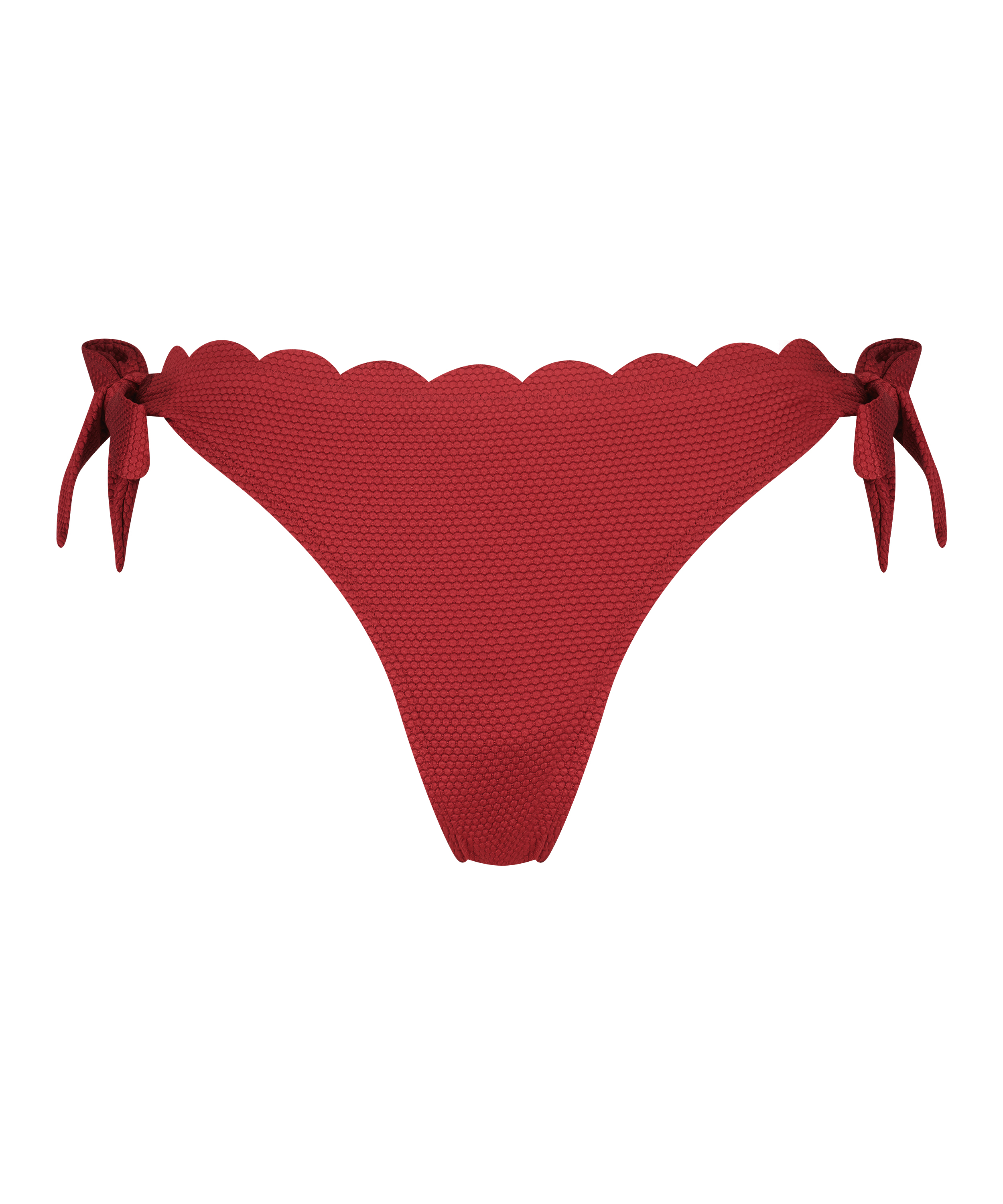 Scallop bikiniunderdel, röd, main