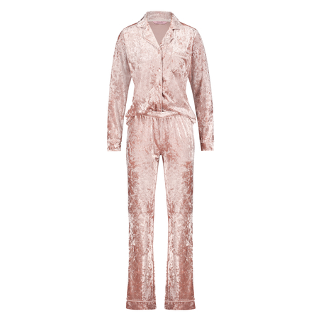 Pyjamas Boyfriend Crushed Velour, Rosa