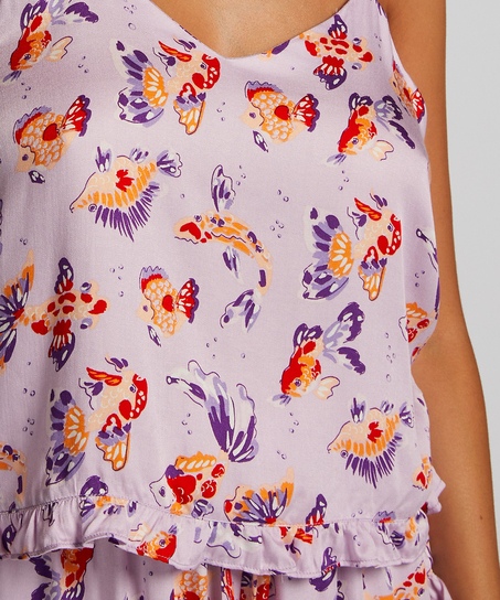 Camisole-topp i Satin, Lila