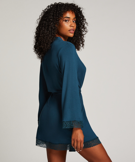 Kort badkappa, bl&aring;