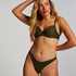 Högt Skuren Bikiniunderdel Luxe, grön